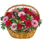 Корзина с цветами Бумажный талисман